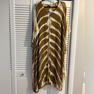 YFB YOUNG FABULOUS & BROKE Sz M/L Cyrilla Tie Dye Kaftan Dress NWT